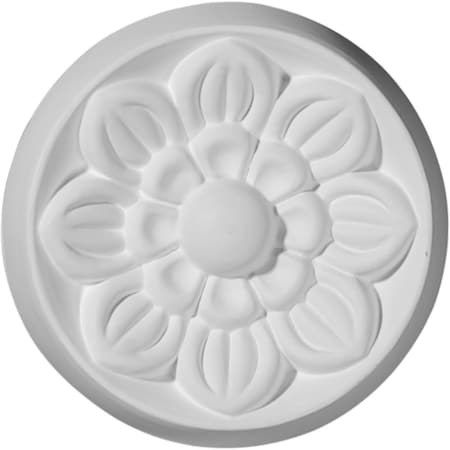 Ekena Millwork 3 7/8"OD x 3/4"P Small Flower Round Rosette ROS04FL